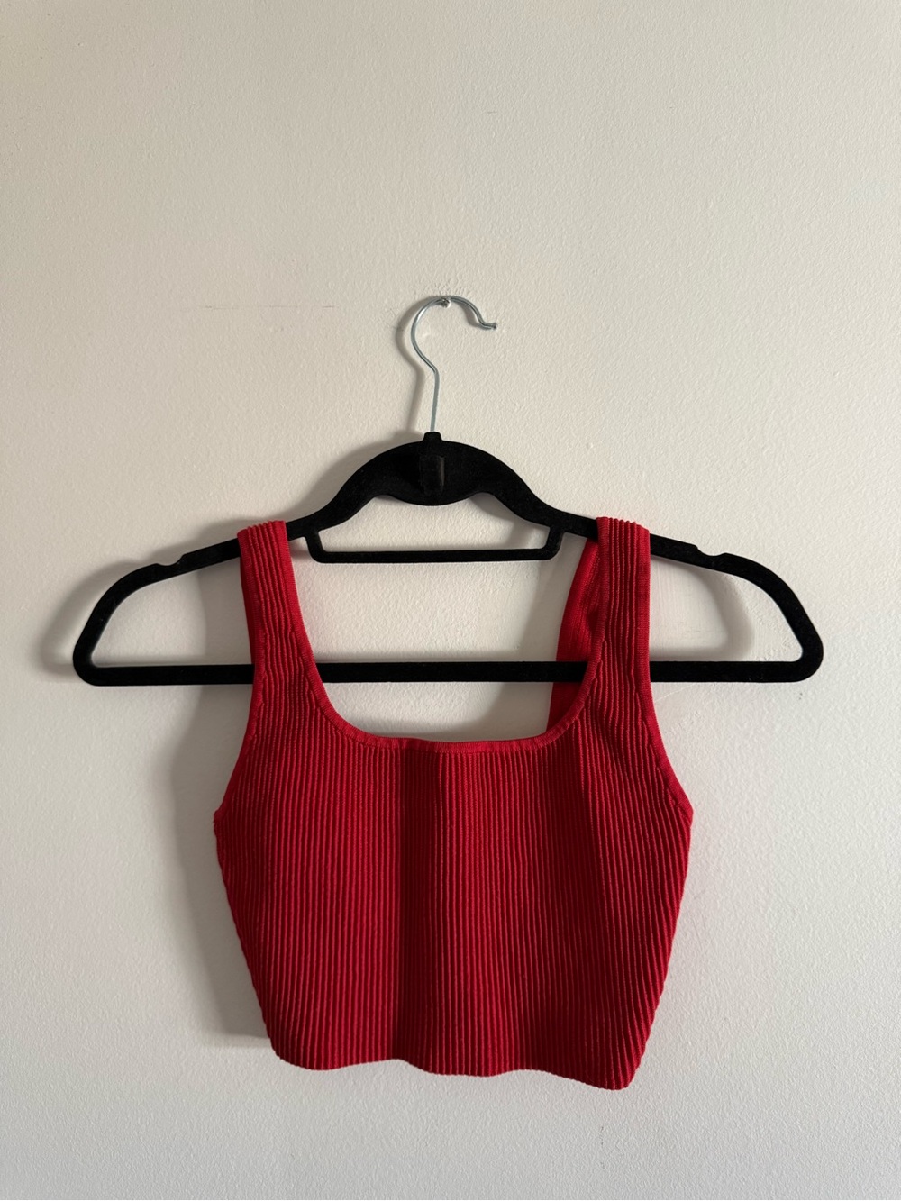 Babaton Red Sculpt Knit Top
